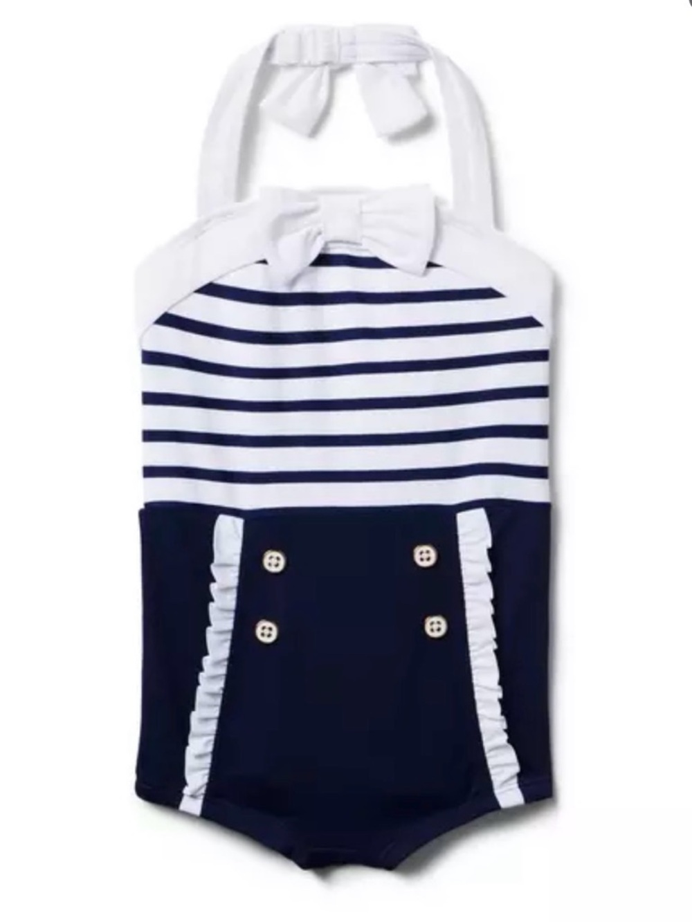 Janie and Jack Nautical Halter Swimsuit